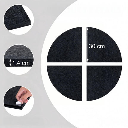 Dartboard Surround, 4-Piece Felt, Noise Reduction