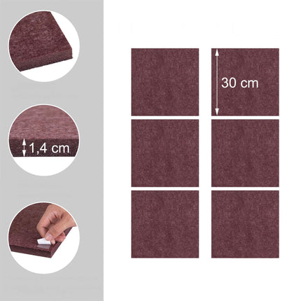 Dartboard Surround, 6-Piece Felt Protection Mat