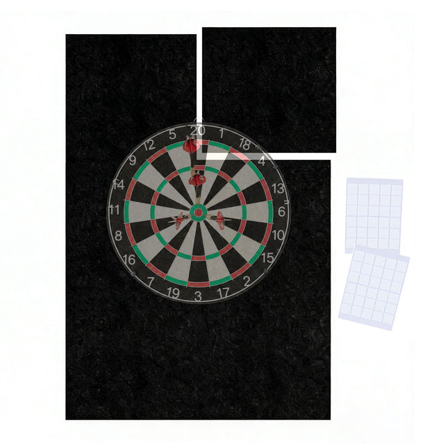 Dartboard Surround, 6-Piece Felt Wall Protector