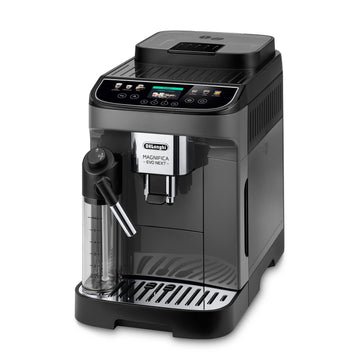 De'Longhi Magnifica Evo Milk Espresso Machine, 10 Drinks, Black/Graphite, 15 Bar