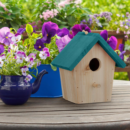 Deco Birdhouse Blue Roof