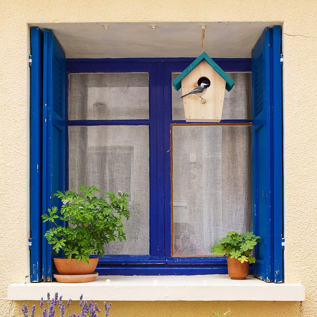 Deco Birdhouse Blue Roof