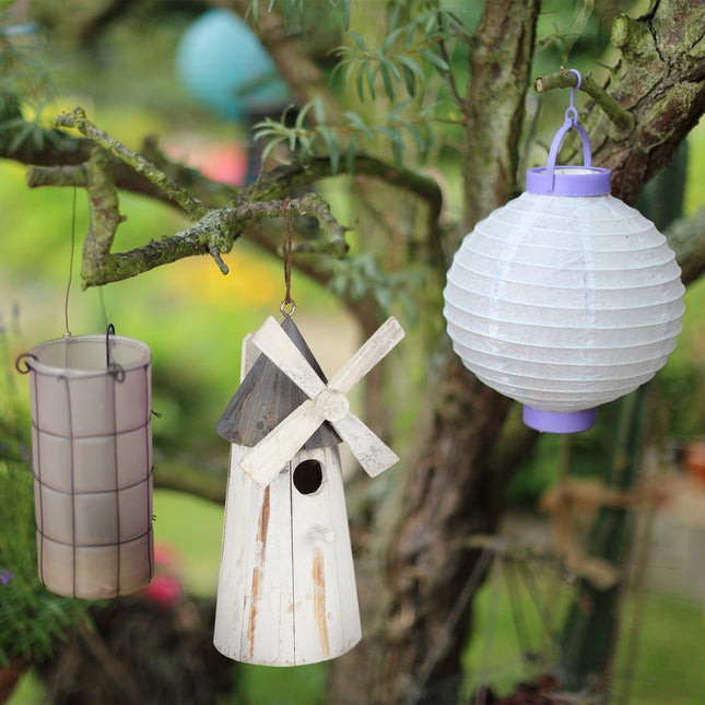 Deco birdhouse windmill