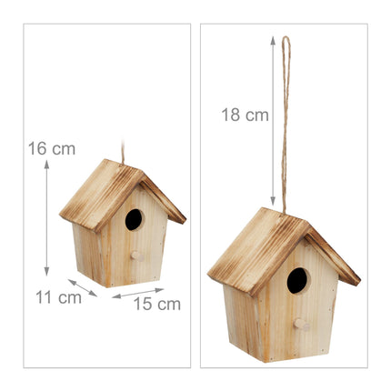 Deco birdhouse with flaming roof