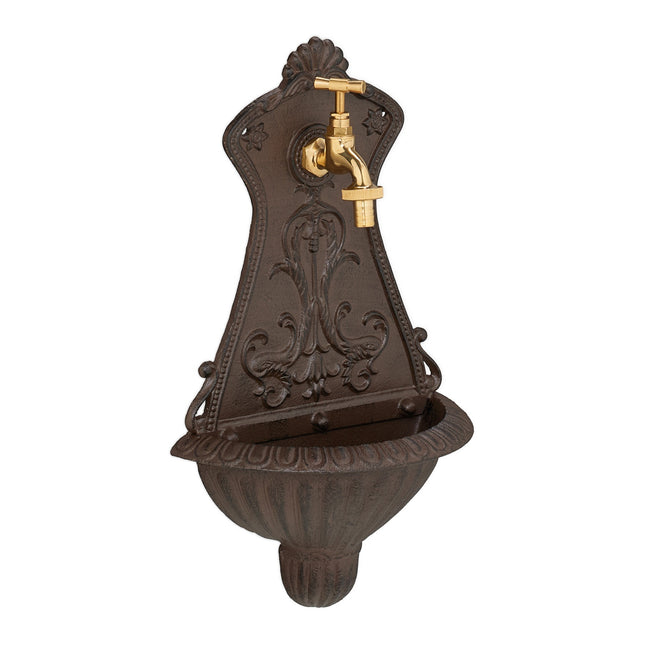 Decorative Cast Iron Wall-Mounted Garden Fountain