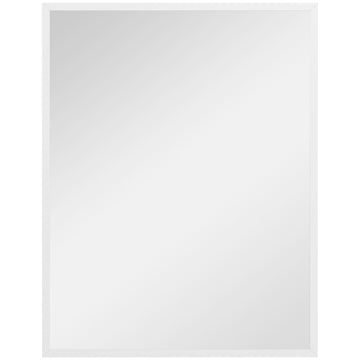 Decorative Wall Mirror, 70 x 90 cm, White MDF Frame