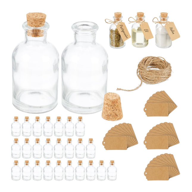 Decorative glass with cork