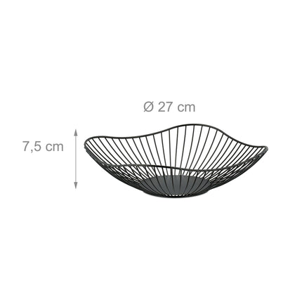 Decorative metal fruit bowl
