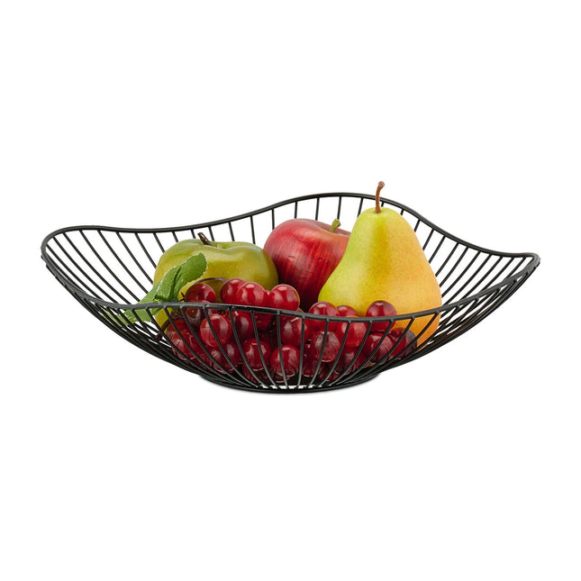 Decorative metal fruit bowl