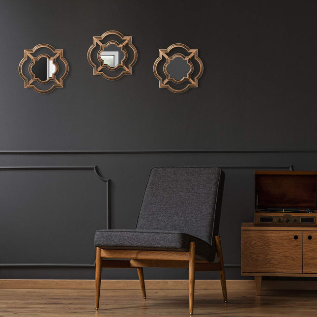 Decorative mirror set of 3