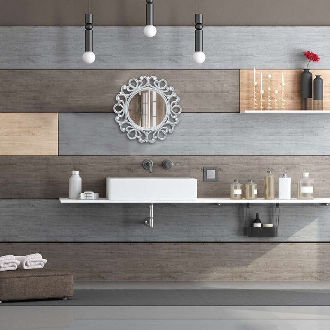 Decorative round wall mirror