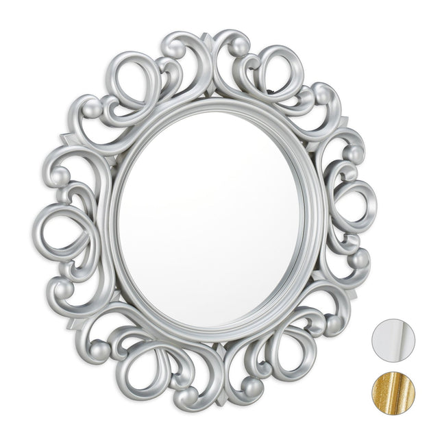 Decorative round wall mirror