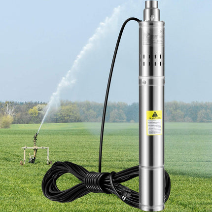 Deep Well Submersible Pump, 550W, 108 m Head, 20 m Cord