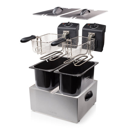 Deep fryer Double 2x3L 2x1800W Stainless