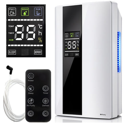Dehumidifier & Air Purifier, 2-in-1, 2000ml Tank, Quiet