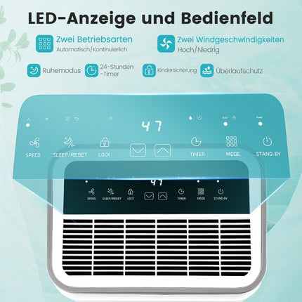 Dehumidifier with 6.5 L water tank for up to 30 - 25 L / day