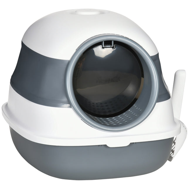 Cat litter box with deodorant, white/grey, 52x41x38 Cm