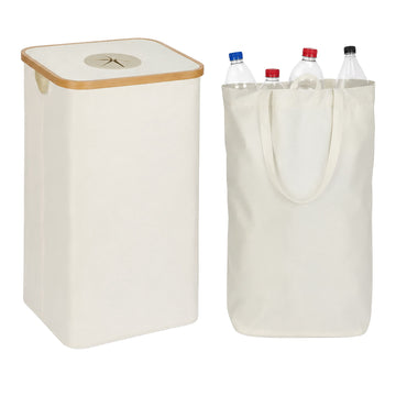 Deposit Bottle Collection Bin, 100L – Beige, Bamboo