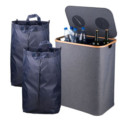 Deposit Bottle Recycling Bin, 2 Sections, 60–100 Bottles