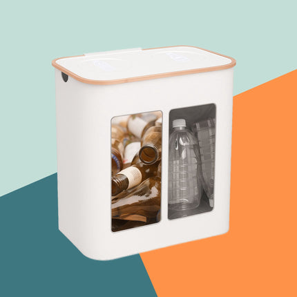 Deposit Bottle Recycling Bin, 2 Sections, 60–100 Bottles