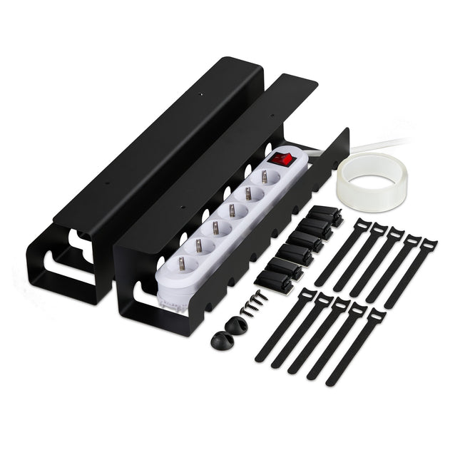 Desk Cable Management Trays, Set of 2 – Steel