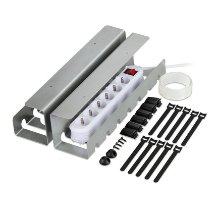 Desk Cable Trays Set, Steel Cable Management for PC/TV