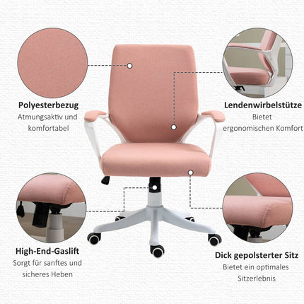 Ergonomic desk chair, adjustable height, thick padding