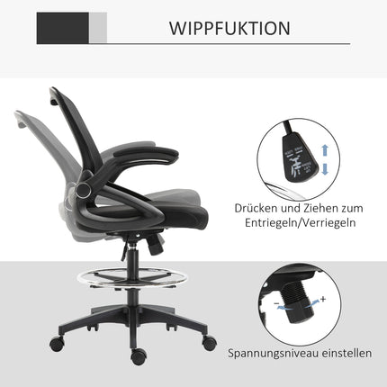 Ergonomic office chair, swivel, mesh, 360°, 120 kg capacity