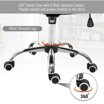 Ergonomic gray office chair - adjustable padded backrest