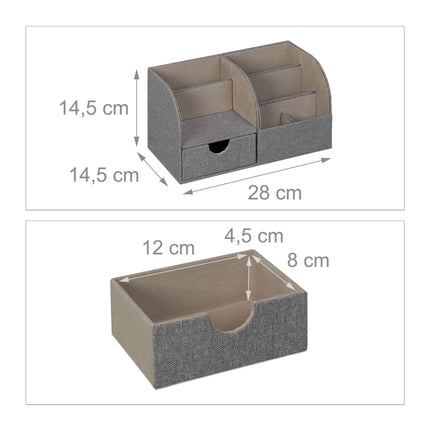 Desk Organiser Linen Look