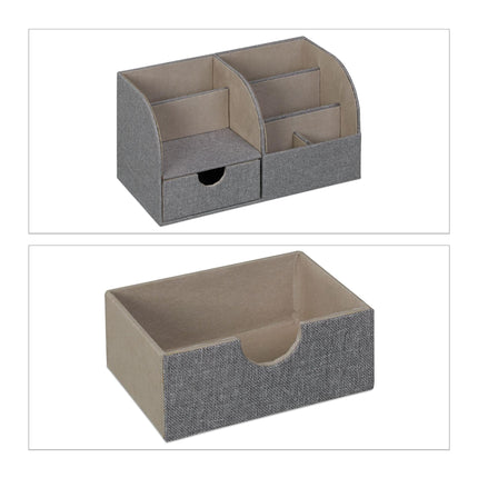 Desk Organiser Linen Look