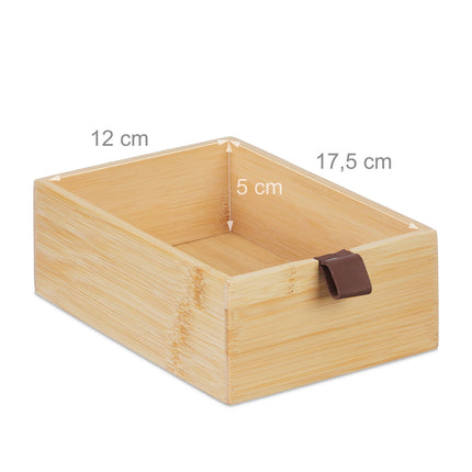 Desk Organizer with 3 Bamboo Drawers