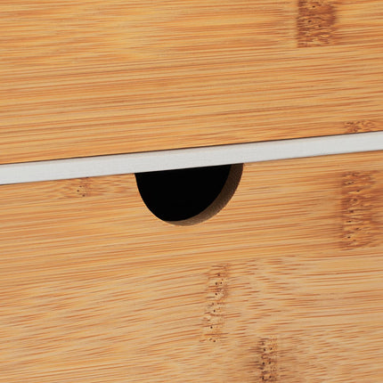 Desk Organizer with 3 Drawers, Bamboo MDF