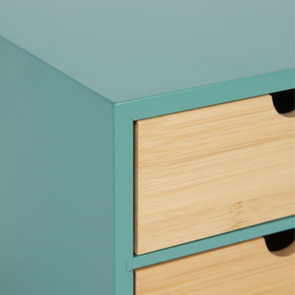 Desk Organizer with 4 Bamboo Drawers