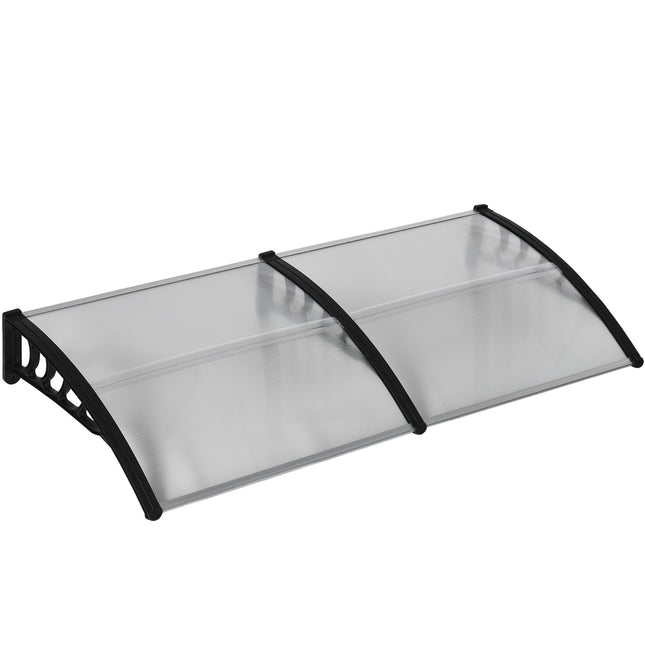 Aluminum outdoor roof with UV and rain protection, black