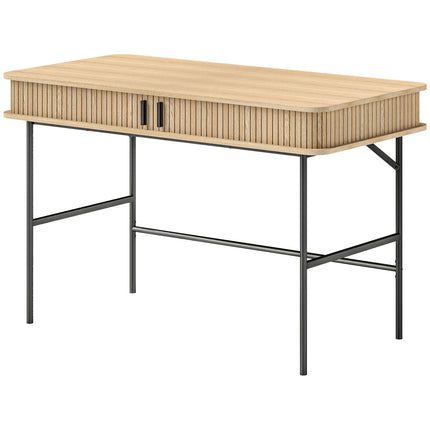 Oak Desk with storage, office table with shelf - 120x60x76.5 cm