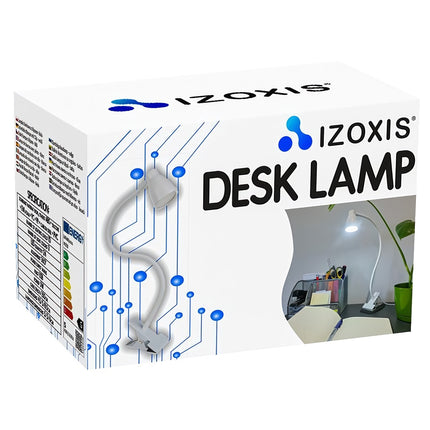 Desk lamp with a clip - white Izoxis 19455