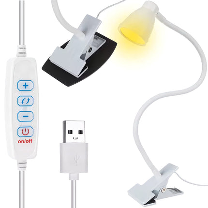 Desk lamp with a clip - white Izoxis 19455