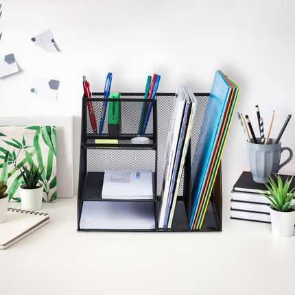 Desk organization 7 metal shelves