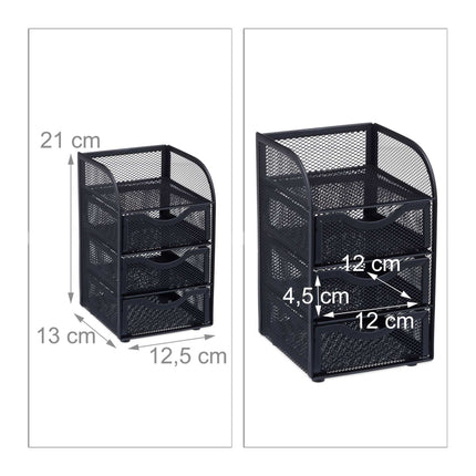 Desk organization Mesh 3 drawers