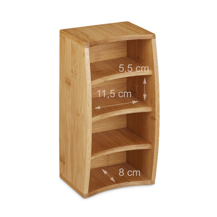 Desk organization in bamboo 4 compartments
