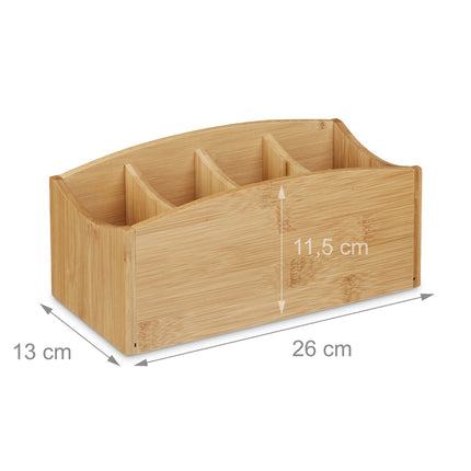 Desk organization in bamboo 4 compartments