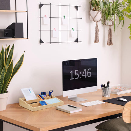 Desk organization in bamboo 9 compartments
