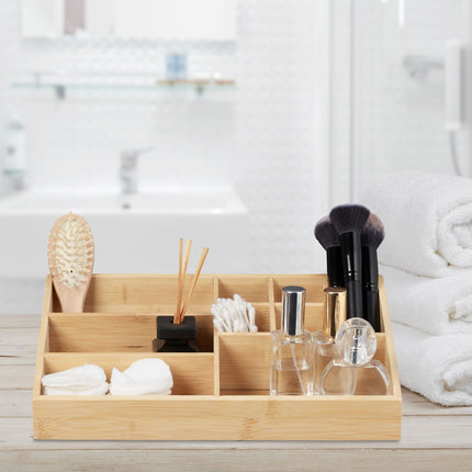 Desk organization in bamboo 9 compartments