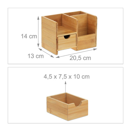 Desk organization in bamboo