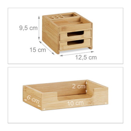 Desk organization in bamboo