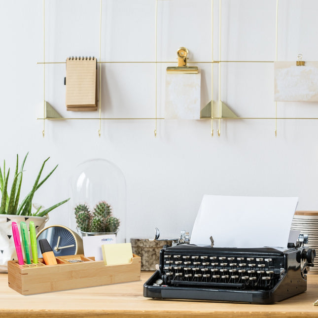 Desk organization in bamboo