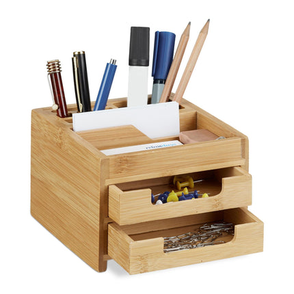 Desk organization in bamboo