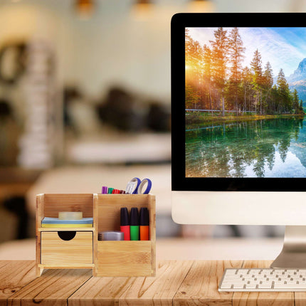 Desk organization in bamboo