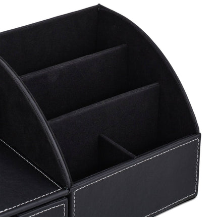 Desk organization in leather look